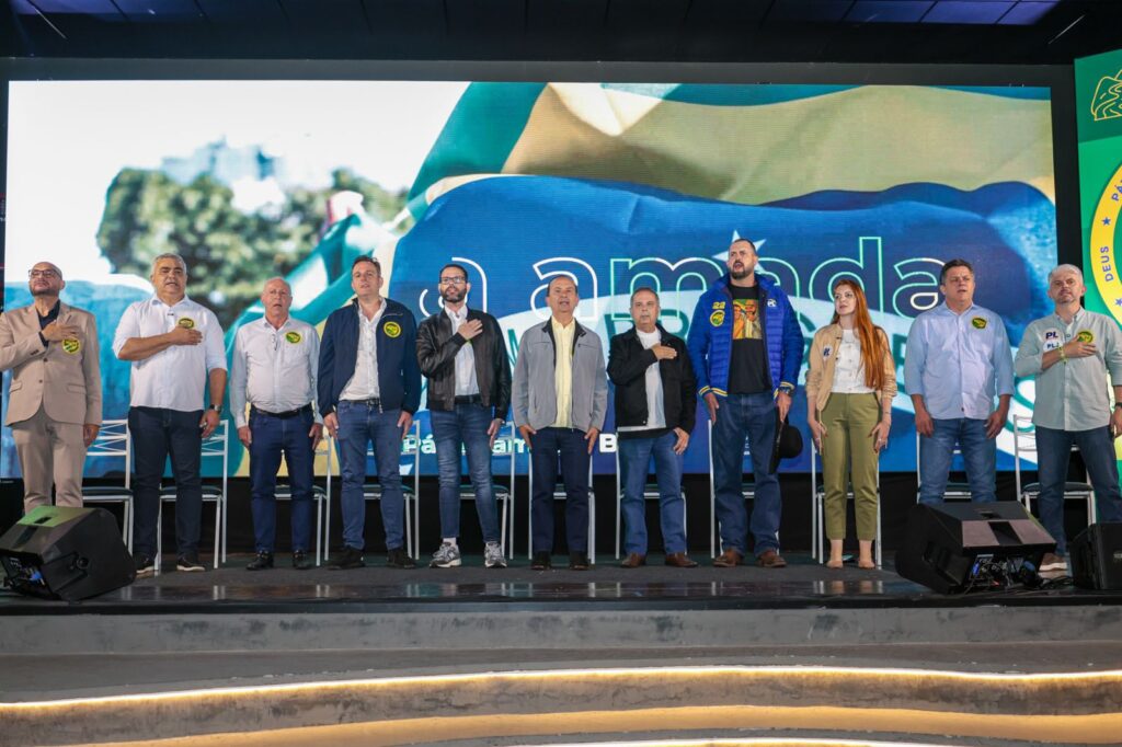 O governador Jorginho Mello defendeu unidade do PL de SC em Blumenau e tentou amenizar crise entre lideranças do partido