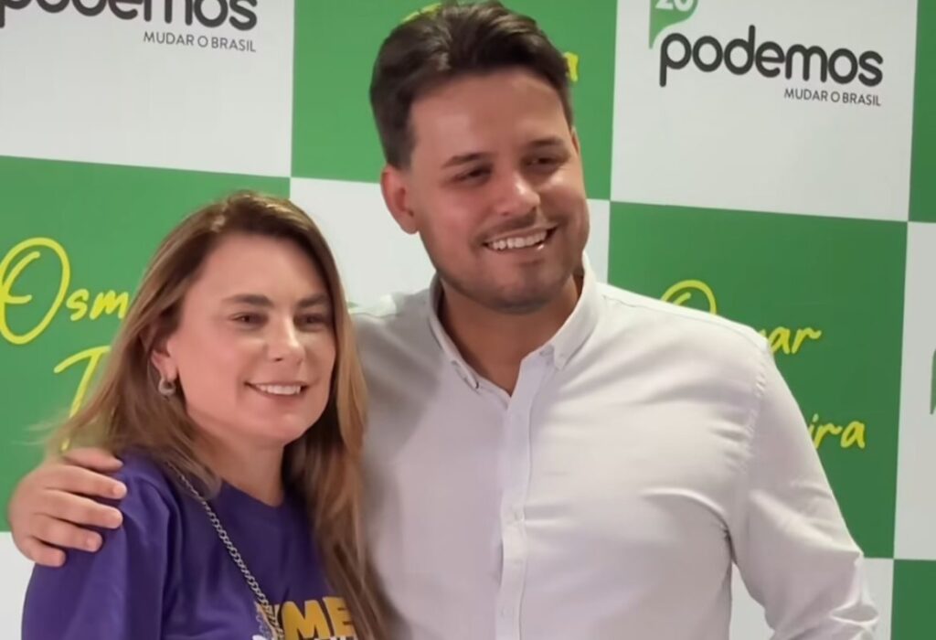 Oficialização da filiação de Osmar Teixeira ao Podemos foi comemorada pela deputada estadual Paulinha, presidente do Podemos-SC